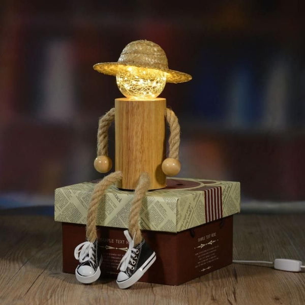 Wooden LED Night Light with Remote Control – Perfect for Home Decor & Gifting